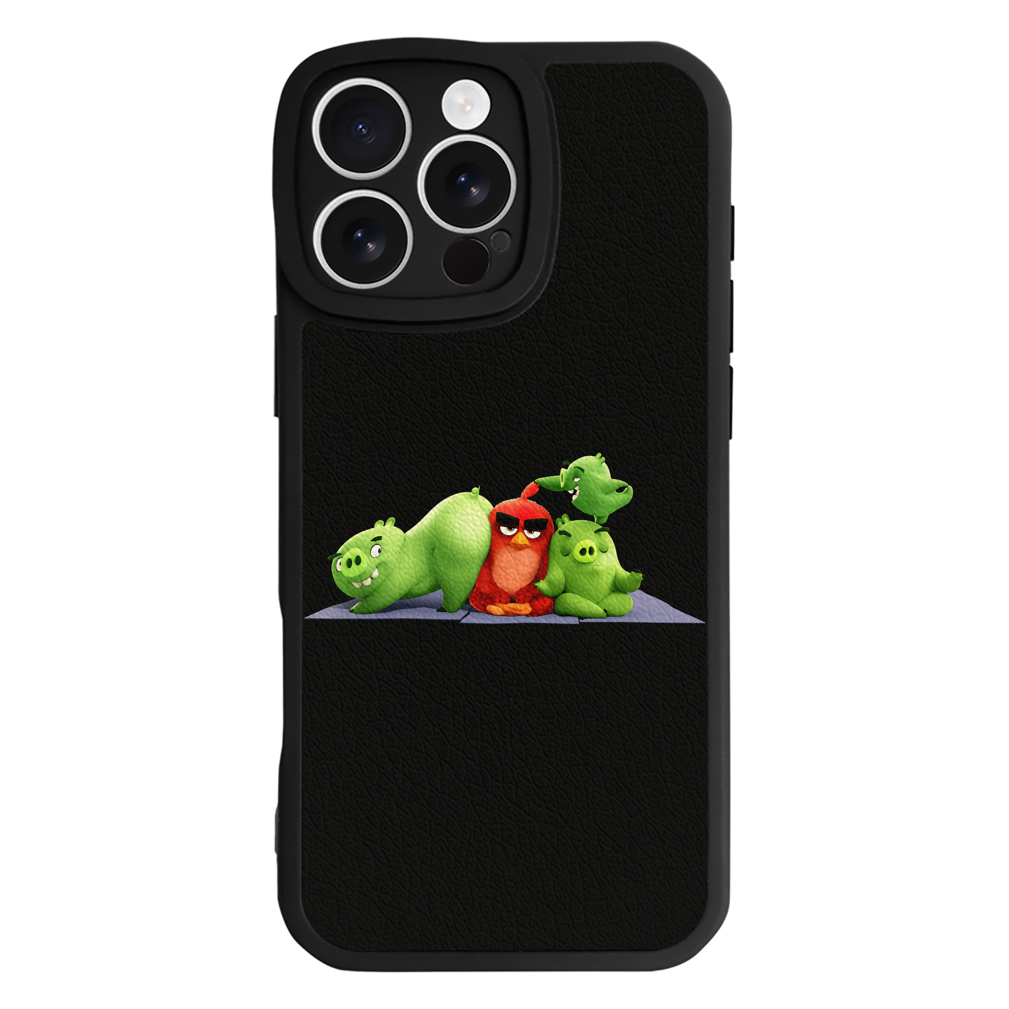 （画像用） Angry Birds アングリーバード 【iPhone 16シリーズ対応】シリコンスマホケース（レザー調） 材質：シリコン